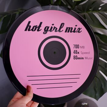 CD Disk Hot Girl Mix Upcycled 12' Lp Vinyl Record Decor, 7 of 9