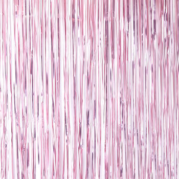 Matte Pink Fringe Curtain Party Decoration, 2 of 3