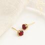 9ct Gold January Birthstone Stud Earrings – 4mm, thumbnail 4 of 4