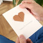 Personalised 7th Copper Anniversary Origami Heart Card, thumbnail 4 of 4