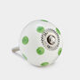 Green Decorative Ceramic Cupboard Drawer Knobs, thumbnail 2 of 9