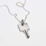 Sterling Silver Key Necklace Small, thumbnail 1 of 6