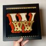 Gold Typography Wall Art 'Circus Letter W', thumbnail 6 of 7
