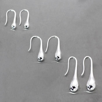 Sterling Silver Teardrop Earrings, 7 of 8