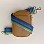 Glitter Stripe Bag Strap In Blue And Green, thumbnail 1 of 2