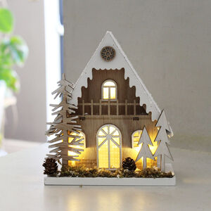 LED Wooden Lodge Scene By Lime Tree London