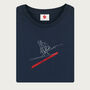 Ski Funday Navy Organic Long Sleeve Top, thumbnail 3 of 5