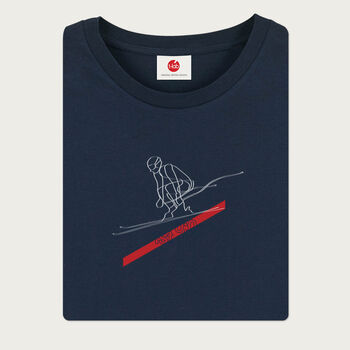 Ski Funday Navy Organic Long Sleeve Top, 3 of 5