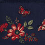Navy Floral Velvet Purse Small, thumbnail 3 of 7