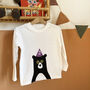 Children's Birthday Party Bear Glitter Age T Shirt, thumbnail 2 of 3