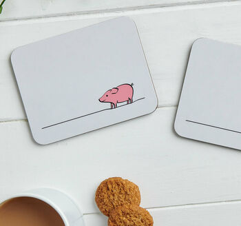 Farm Collection Coasters, Set Of Four, 3 of 3