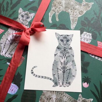 Gift Wrapping Paper Cats And Plants, 4 of 7