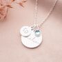 Esme Birthday Disc And Birthstone Name Necklace, thumbnail 6 of 12