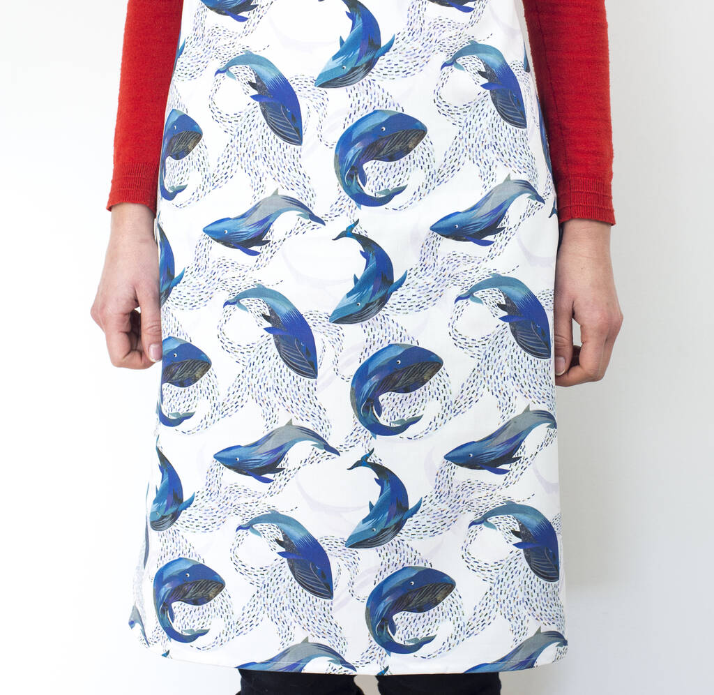 Whales In The Water Apron By Kate Slater | notonthehighstreet.com