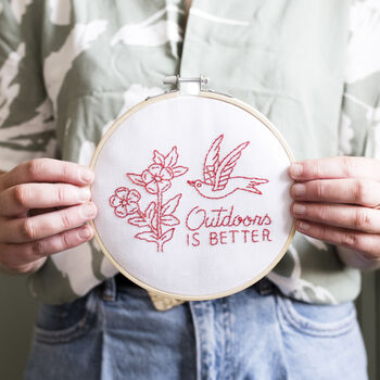 Outdoors Is Better Embroidery Hoop Kit, 2 of 9