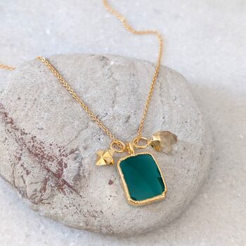 The Trio Green Onyx Necklace, 3 of 8