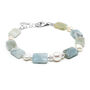 Natural Aquamarine Bracelet Sterling Silver, thumbnail 3 of 6