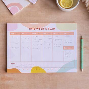 A4 Weekly Planner Pad | Pastel Organic, 5 of 7