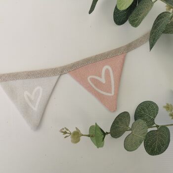 Curtain Tie Backs Pink And Grey Mini Bunting, 9 of 12
