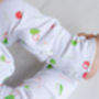 Organic Cotton Sleepsuit Apples And Pears, thumbnail 3 of 5