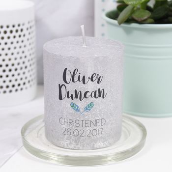 Christening Metallic Candle For Boys And Girls, 2 of 10