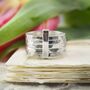 Five Band Textured Gold Plated Silver Stacking Ring, thumbnail 5 of 6