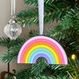 Pastel Rainbow Enamel Christmas Tree Decoration, thumbnail 1 of 7