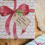 Personalised Wooden Christmas Eve Gift Box With Red Bow And Personalised Tag, thumbnail 5 of 5