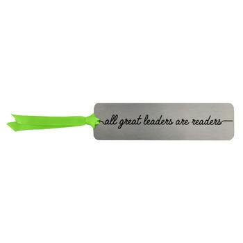 'All Great Leaders Are Readers' Metal Bookmark, 6 of 8