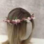 Pink Dried Flower Girl Crown, thumbnail 8 of 8