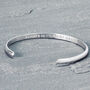 Dainty Sterling Silver Message Bracelet, thumbnail 2 of 6