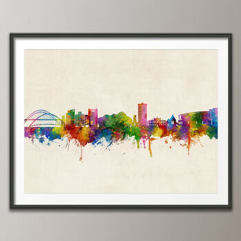 Gateshead Skyline Cityscape Art Print, 5 of 7