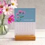 2026 Desk Calendar With Flower Illustrations, thumbnail 2 of 5