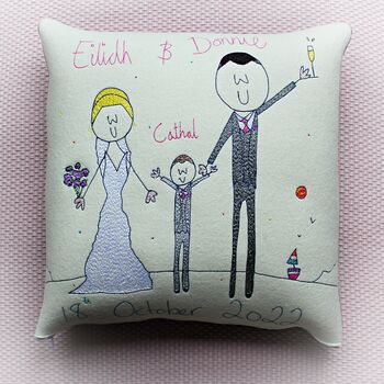 Personalised Embroidered Wedding Gift Cushion, 8 of 12