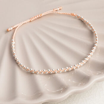 Sterling Silver Double Ball Friendship Bracelet, 8 of 12