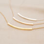Curved Skinny Bar Hidden Message Personalised Necklace, thumbnail 2 of 11