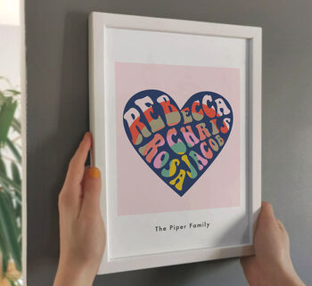 Psycadelic Heart Family Name Print, 2 of 3