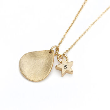 Personalised Matte Star And Drop Necklace, 7 of 9