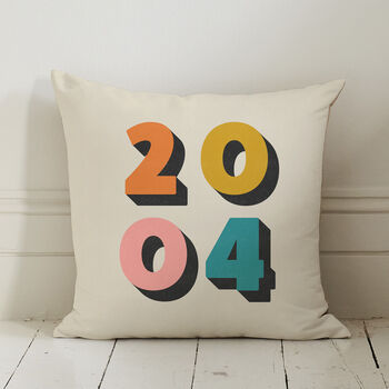 Personalised Birthday Year Cushion, 7 of 10