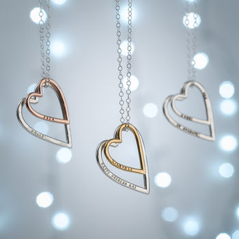 Personalised Double Heart Necklace, 5 of 7