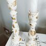 A Pair Of Ivory And Gold Leaf Candlesticks, thumbnail 7 of 8