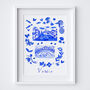 Scenes Of Venice, Italy Blue Tile Inspired Travel Print, thumbnail 11 of 12