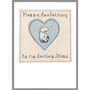 Personalised Heart Wedding Anniversary Card For Him, thumbnail 2 of 9