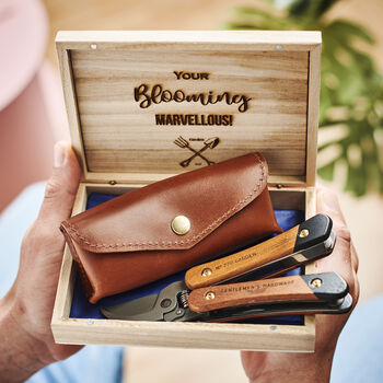 Gardening Tool And Leather Holder Gift Boxed For Dad, 3 of 4