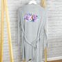 Modern Floral And Gold Personalised Dressing Gown, thumbnail 3 of 6