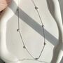 Princess Cut Diamond Station Necklace, thumbnail 4 of 7