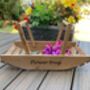 53cm Wooden Garden Trug Flower Basket Carrier With Folding Handles Gift, thumbnail 6 of 9