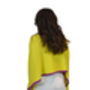 Yellow Purple Accent 100% Cashmere Travel Wrap Shawl Gift Boxed, thumbnail 7 of 10