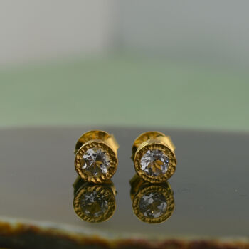 Topaz November Birthstone Gold Plated Silver Ear Jackets, 7 of 8