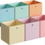 Six Piece Storage Cubes Collapsible Bins Set, thumbnail 8 of 8